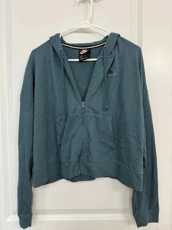 Nike Teal Blue Full-Zip Hoodie Women’s M - Image 3