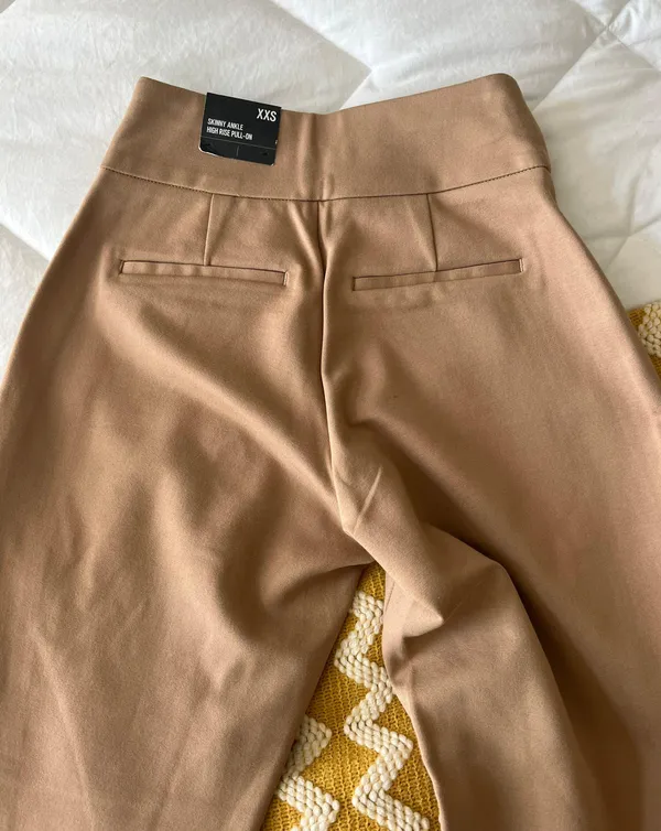 Express Tan Skinny Ankle High Rise Pants - Image 10