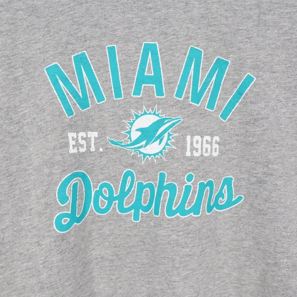 New Era Miami Dolphins NFL Womens XXL T-Shirt Gray Graphic Tee - Image 3