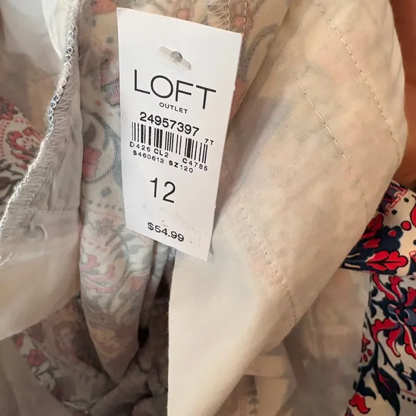 Loft Outlet Red White And Blue Original Crop‎ Pants Size 12 - Image 9