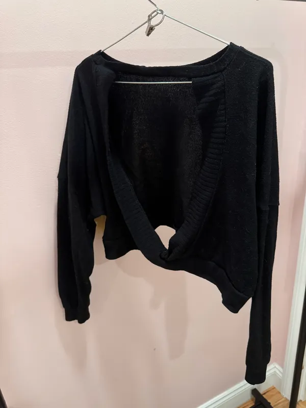 Windsor Open Back Long Sleeve Top - Image 2
