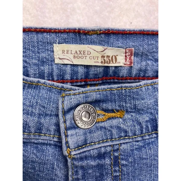 Levi 550 Jeans Womens‎ 10L Blue Relaxed Boot Cut Stretch Denim Pants - Image 2