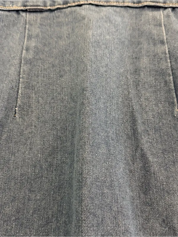 SHEIN Denim Button Front Shirt Dress Blue Short Sleeve Pockets Size L - Image 6