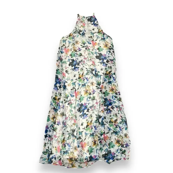 ASTR the Label Floral Halter Maxi Dress Womens 4 Multicolor‎ Excellent Pleated - Image 9