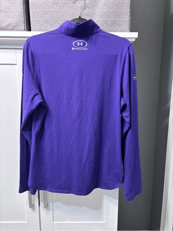 NFL Under Armour Baltimore Ravens Combine Authentic 1/4 Zip Pullover Women's L - Image 2