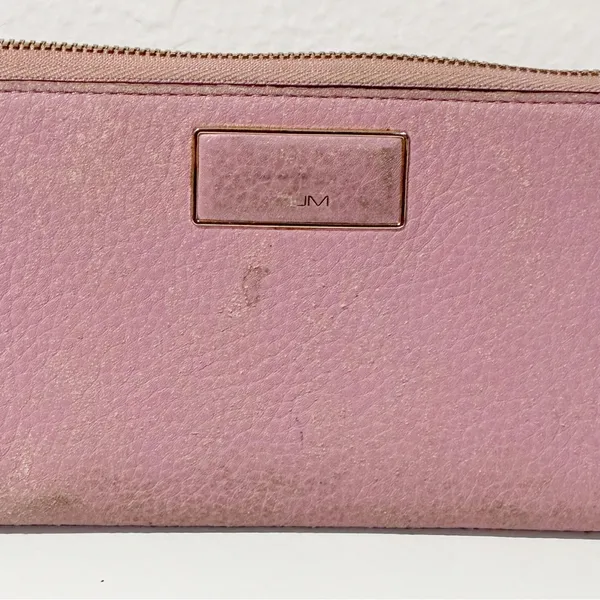 Tumi‎ Pink Pebble Leather Full Zip Long Multi Card Wallet - Image 2