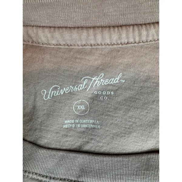 Universal Thread Beige Tan Short Sleeve Cotton Crew Neck T-Shirt XXL - Image 6