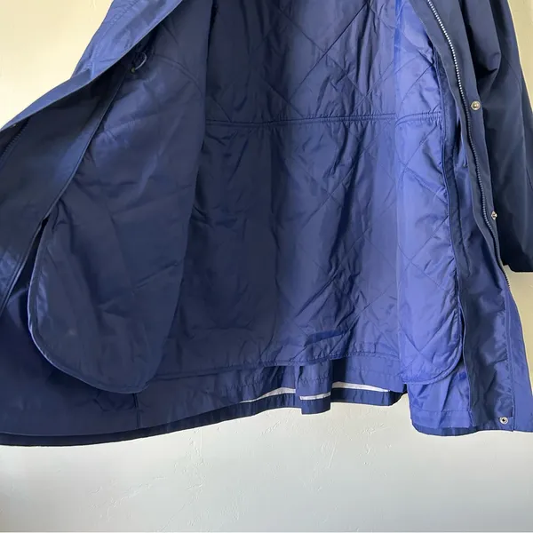 L.L. Bean H2OFF Raincoat PrimaLoft Lined Blue Size XL Windproof Waterproof - Image 7