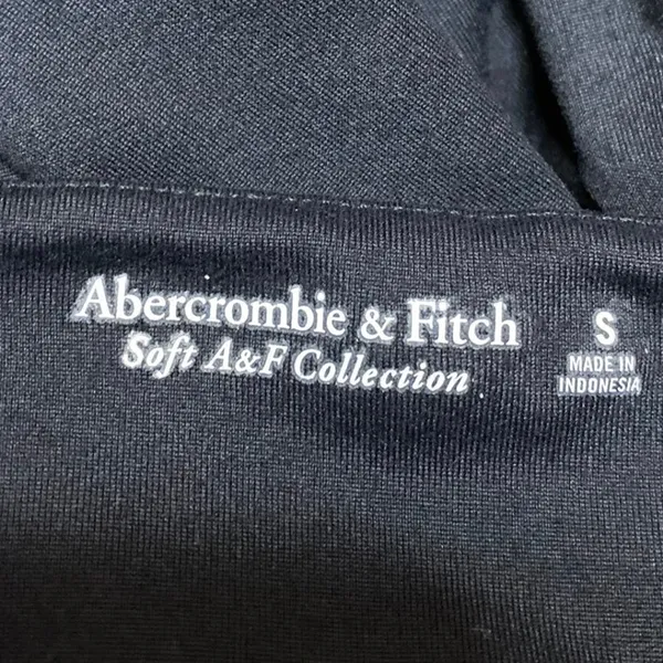 Abercrombie & Fitch Womens Black Square Neck Long Sleeve Bodysuit Shirt Top Sz S - Image 3
