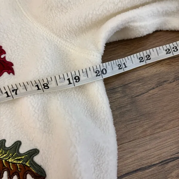 Fashion Bug Autumn Fall Leaves Fleece Cardigan Vintage 90’s Vintage - Image 6