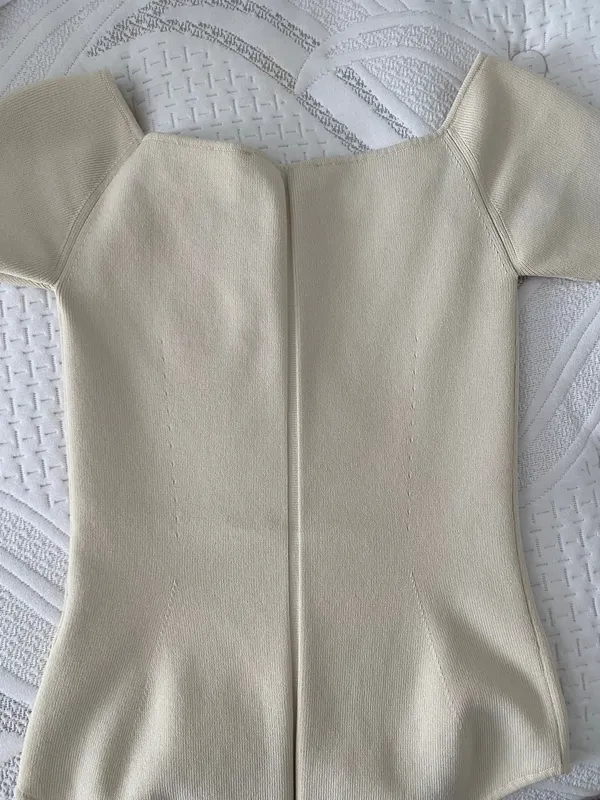 ZARA Knit Cream Off Shoulder Bodysuit - Image 4