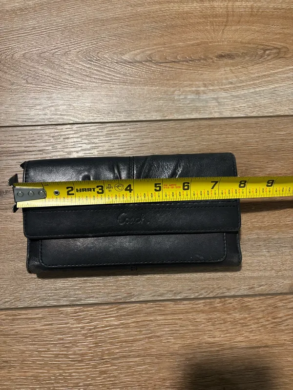 Vintage Coach Black Leather Wallet - Image 7