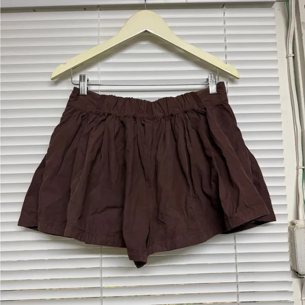 By Anthropologie Mocha Brown Micro Mini Skirt Skort Shorts Festival Western‎ - Image 4
