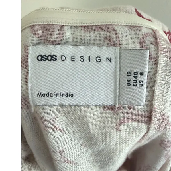 ASOS DESIGN‎ Women's Fold Over Bandeau Mini Dress In Bandana Print Size 8 NWT - Image 9