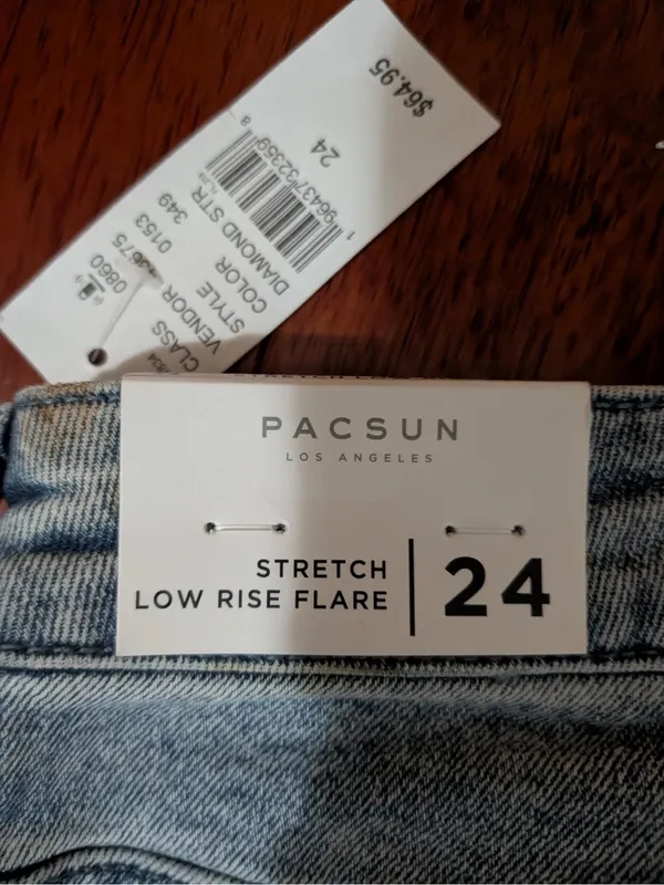 PacSun Light Blue Rhinestone Flare Jeans - Image 10