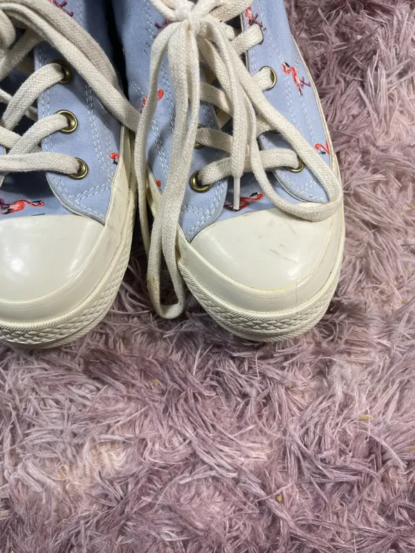 Converse Chuck Taylor All Star 70 Hi Flamingos Canvas Hi-Tops Blue Chili - Image 4