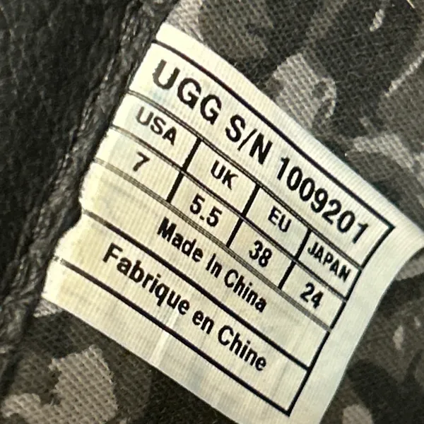 UGG Seldon Tall Black Leather Riding Boots Rear Zipper1009201 Womens Size 7 - Image 11