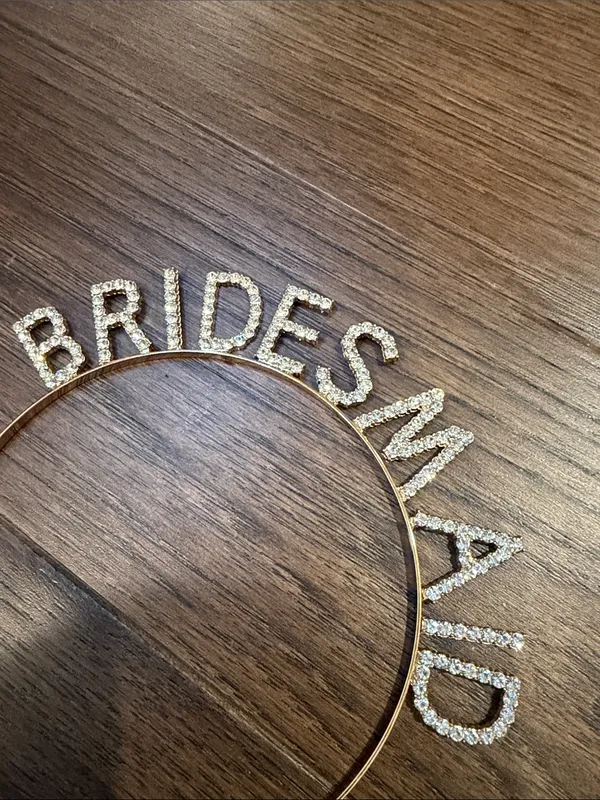Bridesmaid Crystal Letter Headband - Image 2