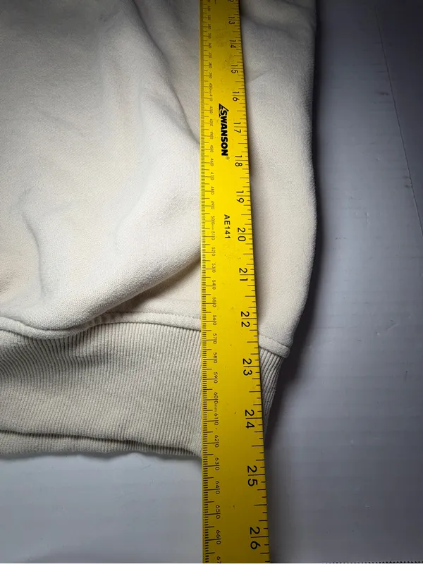 White Fox Boutique Cream Relaxed Pullover Hoodie - Image 4