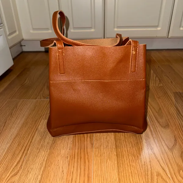 Danielle vegan leather tote bag Brown - Image 5