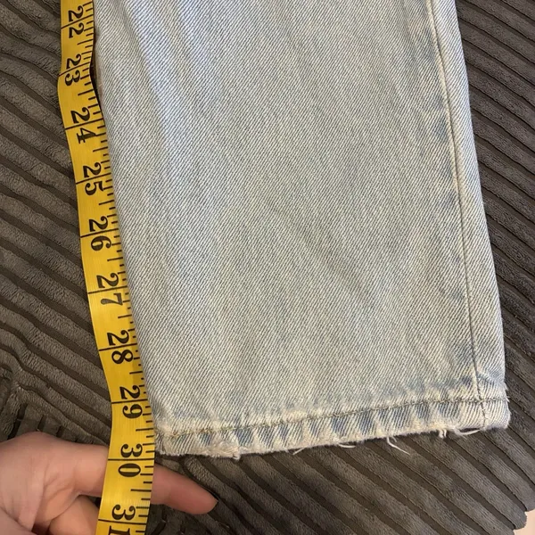 Levis Premium Big E 501 Original Fit Jeans Light Wash Denim Womens W27 L31 (30) - Image 4