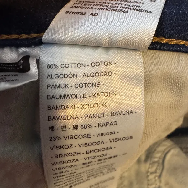 Levis 311 Shaping Skinny Jeans Blue Denim Mid Rise Size 31 Womens - Image 5