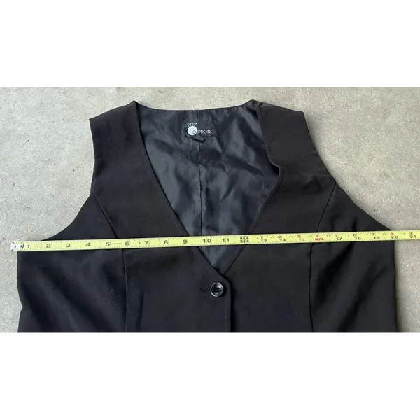 Vintage First Option Vest Jacket 3 Button Black Women’s Size 10 Formal - Image 5