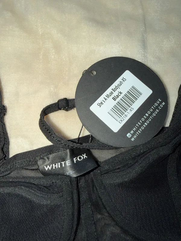 She’s A Muse White Fox Boutique Bodysuit - Image 3