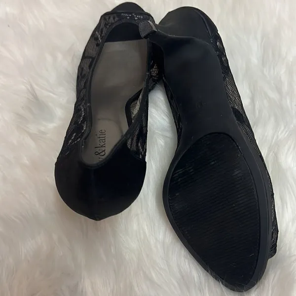 Kelly &‎ Katie Lace Peep Toe Heels Size 10 B-24 - Image 8