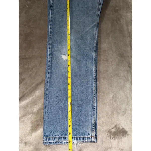 VTG Ralph Lauren Jeans Womens Distressed‎ Blue RL Light Wash Polo Jeans Co Sz 10 - Image 12