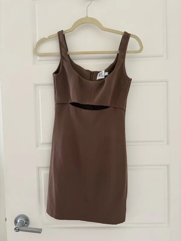 Princess Polly Brown Cutout Dress - Image 4
