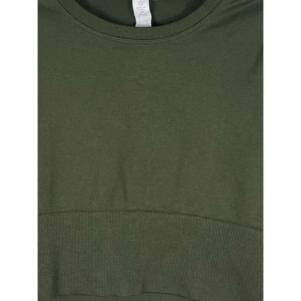 Offline by Aerie S Army Green Seamless Ribbed Long Sleeve Cropped Top - Image 3