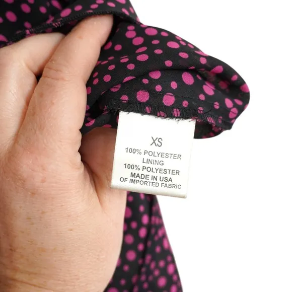 Vintage Pink Polka Dot Maxi Skirt Long A-Line High Waist Elastic Boho‎ Grunge - Image 7