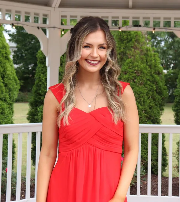 Red Bridesmaid Dress Size 2 - Image 3