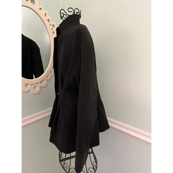 Rebecca Minkoff Black‎ Amber Black Wrap Jacket Blazer size 6 Small Collared - Image 3