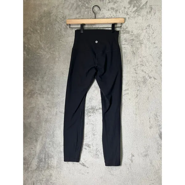 Lululemon Align Ribbed High Rise Pant 25' Black Size 4 Yoga Leggings Nulu - Image 3