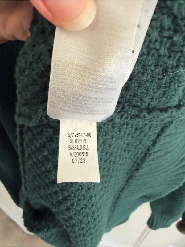 Old‎ Navy Emerald Isle Textured Cotton Crewneck Sweater Large - Image 4