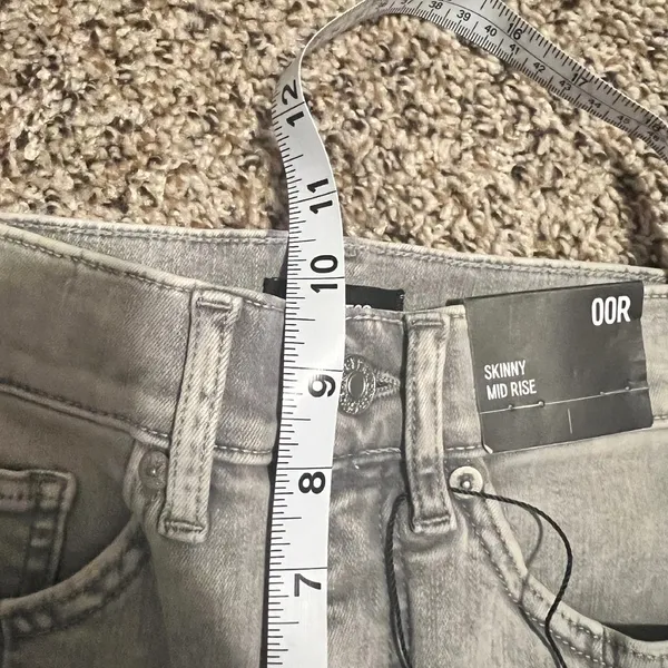 Express Mid Rise Skinny Jeans‎ Gray Wash Denim Womens Size 00R - Image 6