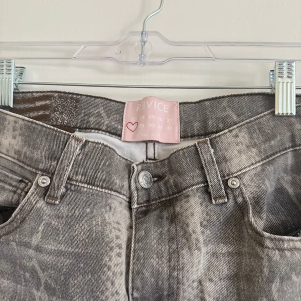 REVICE Gray Snake-Print Wide Leg Jeans - Image 2