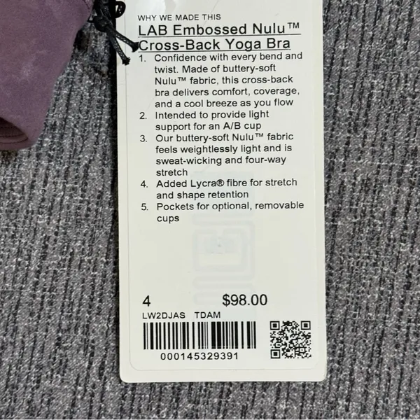 Lululemon Lab Embossed Nulu Cross-Back Yoga Bra - Image 14