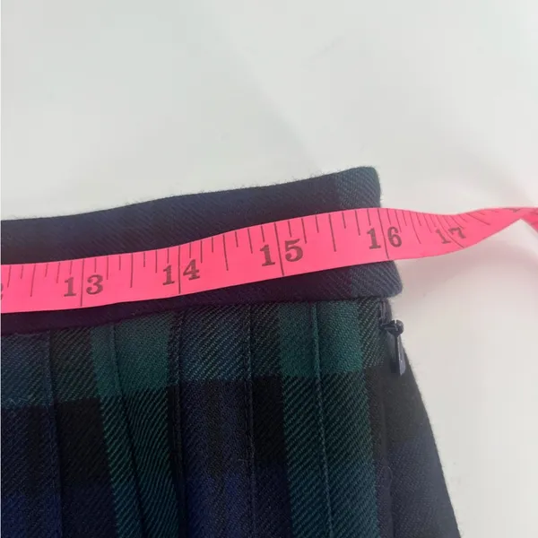 Brooks Brothers wool pleated plaid mini skirt Sz‎ 12 - Image 5