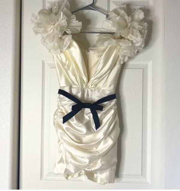 House Of CB NWOT agatha ivory organza dress - Image 4