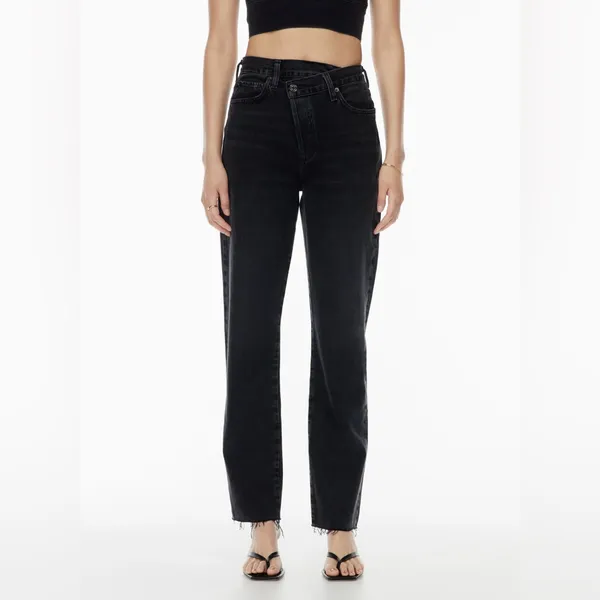 AGOLDE Black Criss Cross Jeans Size 23 - Image 3