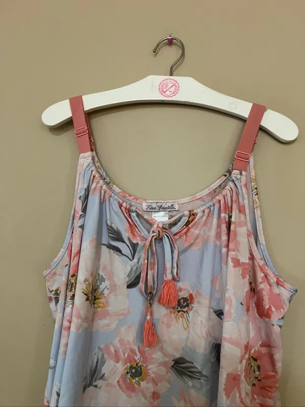 Linea Donatella Patterned Tank Top And Pants Lounge Set Womans Size XL - Image 4