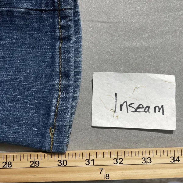 Levis Too Superlow 524 Jeans Size 9 Blue Denim 30X30 Slim Straight Cigarette - Image 11