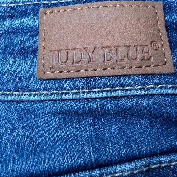 Judy Blue Womens Size 7/28 Skinny Distressed Jeans Bleach Splatter Ripped Denim - Image 15