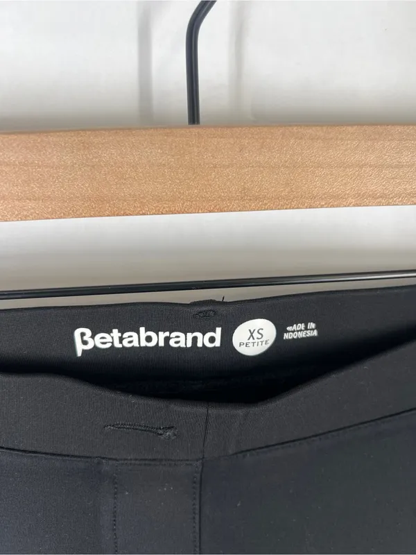 Betabrand Black Straight Leg Dress Pant Yoga Pants‎ XS Petite - Image 3