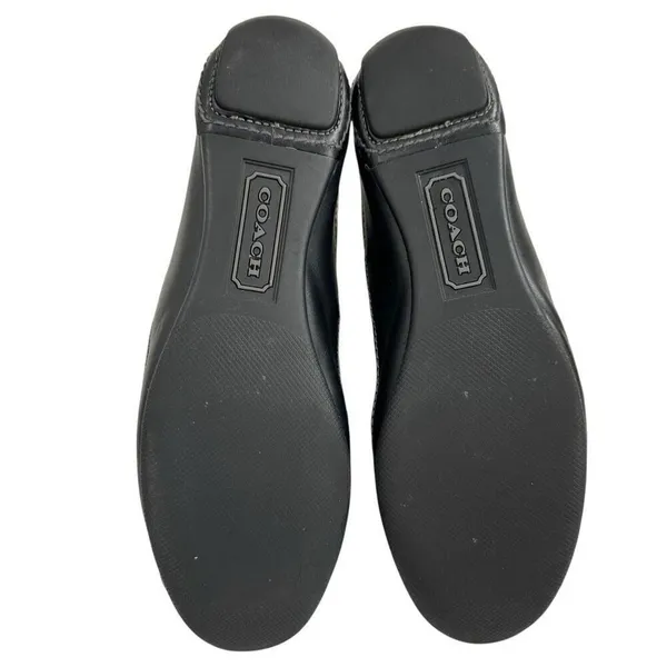 Coach Suee Black Monogram Canvas/Leather Lace-up Comfort Sneakers Size 6.5 - Image 8