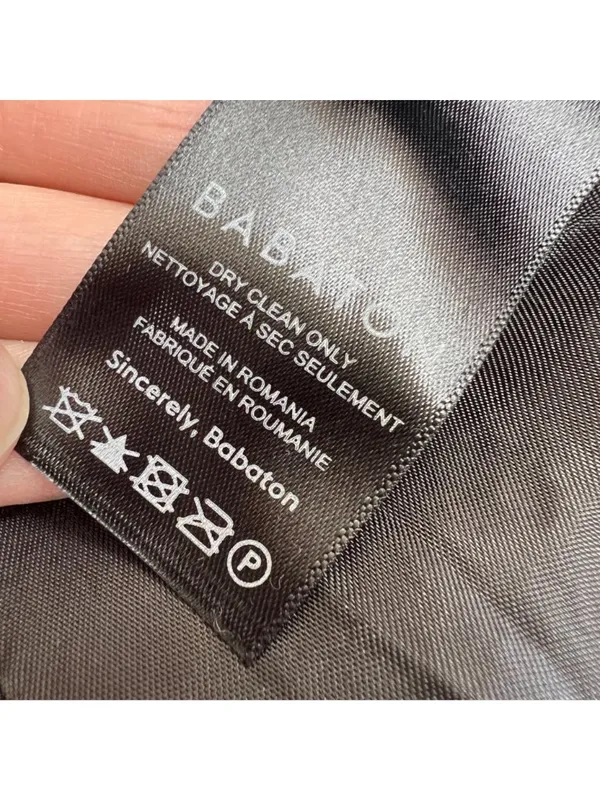 Babaton Connor Button-up Wrap Coat Funnel Neck Size XS Gray Wool-Blend Belted - Image 15