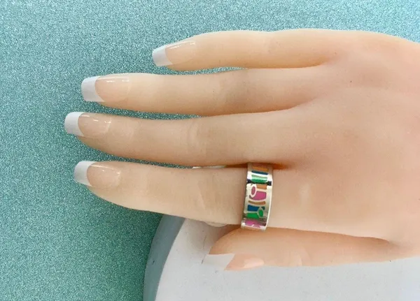 Stainless Steel Ring, Size 9 Silver - Image 2